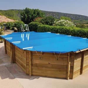 Couverture à barres BORVO FOREST pour piscine hors-sol - PVC 630 g/m² conforme NF P90-308