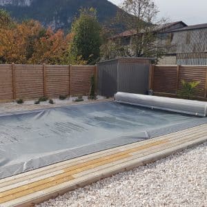 Protection volet piscine BORVO GR VOLET - couverture d’hivernage anti-impuretés