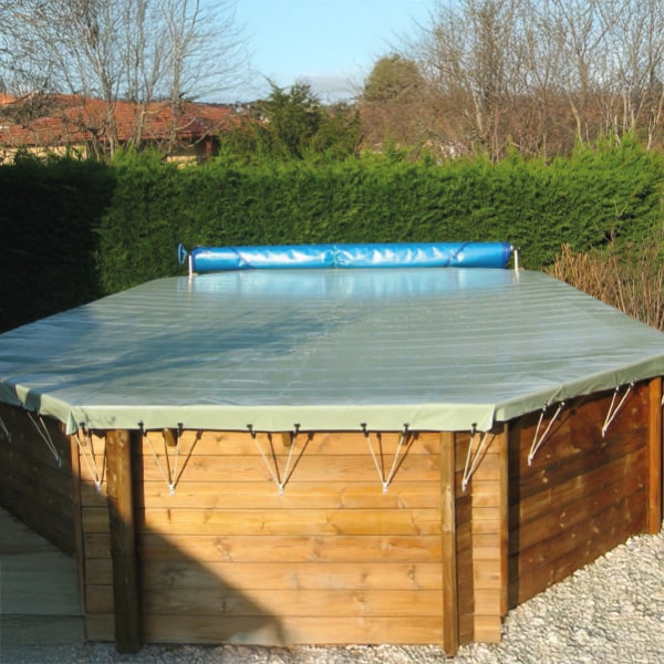 Couverture de sécurité BORVO TUTELIS HORS-SOL pour piscine hors-sol - PVC 630 g/m² conforme NF P90-308